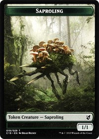 Saproling // Morph Double-sided Token [Commander 2019 Tokens] | Tacoma Games