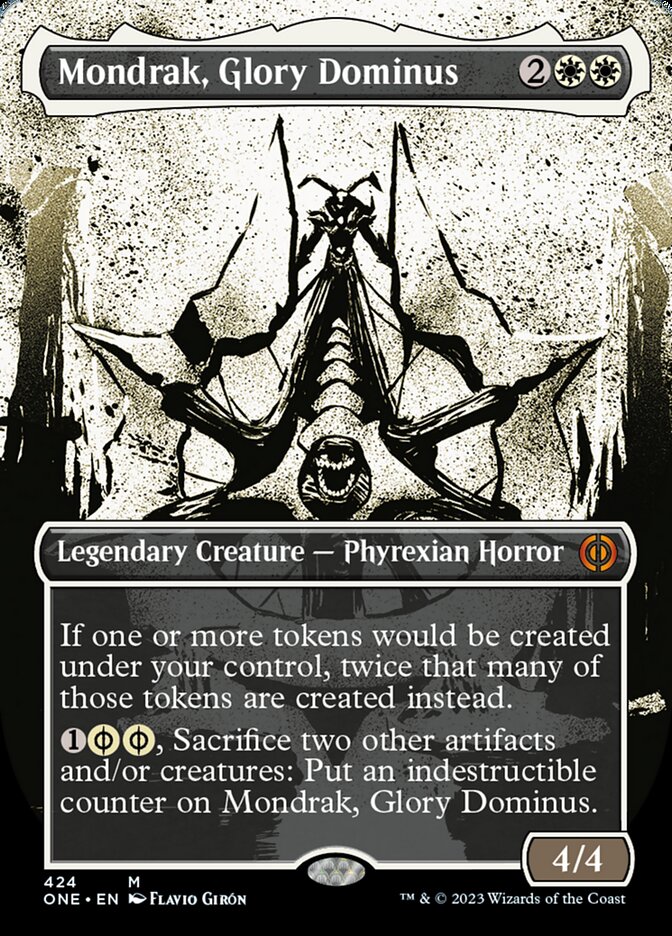 Mondrak, Glory Dominus (Borderless Ichor Step-and-Compleat Foil) [Phyrexia: All Will Be One] | Tacoma Games