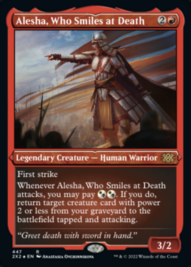 Alesha, Who Smiles at Death (Foil Etched) [Double Masters 2022] | Tacoma Games