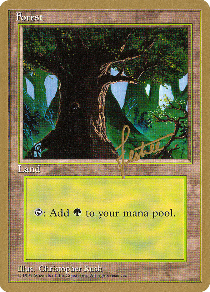 Forest (bl377) (Bertrand Lestree) [Pro Tour Collector Set] | Tacoma Games