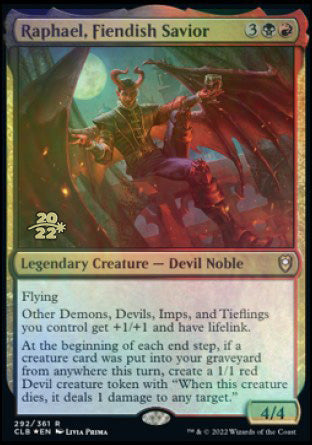 Raphael, Fiendish Savior [Commander Legends: Battle for Baldur's Gate Prerelease Promos] | Tacoma Games