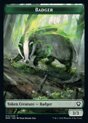 Bird (002) // Badger Double-sided Token [Dominaria United Tokens] | Tacoma Games