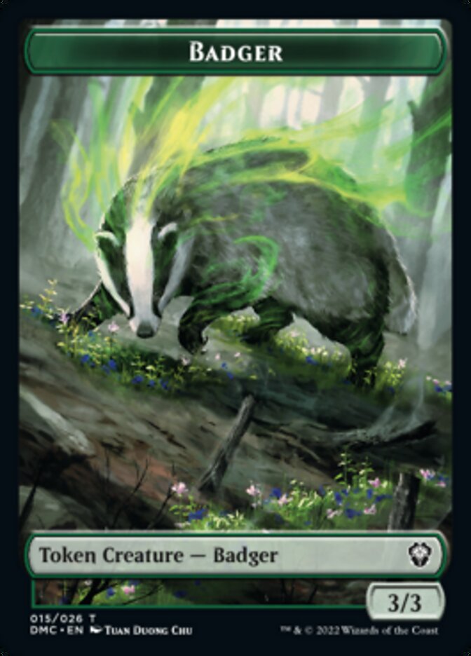 Soldier // Badger Double-sided Token [Dominaria United Tokens] | Tacoma Games