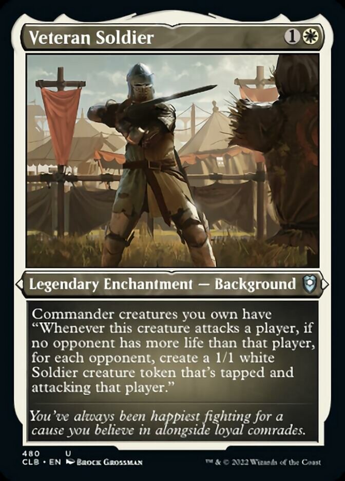 Veteran Soldier (Foil Etched) [Commander Legends: Battle for Baldur's Gate] | Tacoma Games