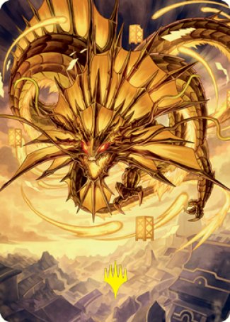 Ao, the Dawn Sky 2 Art Card (Gold-Stamped Signature) [Kamigawa: Neon Dynasty Art Series] | Tacoma Games