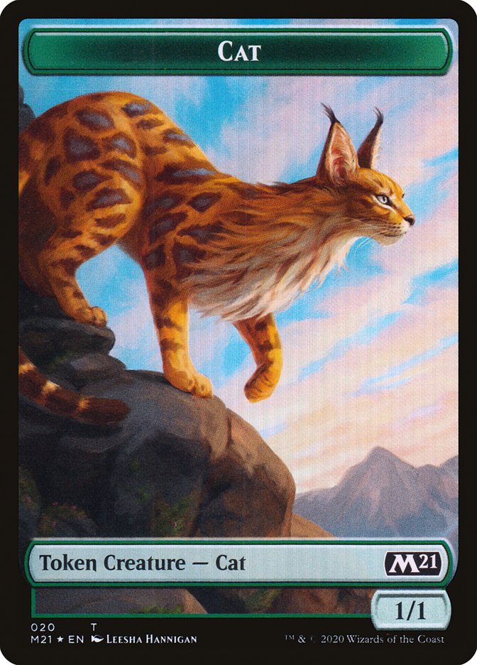 Beast // Cat (020) Double-sided Token [Core Set 2021 Tokens] | Tacoma Games