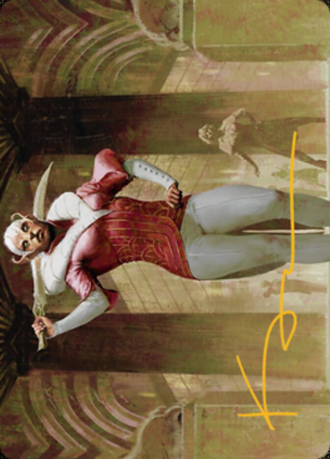 Mage's Attendant Art Card (Gold-Stamped Signature) [Streets of New Capenna Art Series] | Tacoma Games
