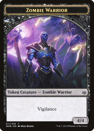 Zombie Warrior Token [War of the Spark Tokens] | Tacoma Games