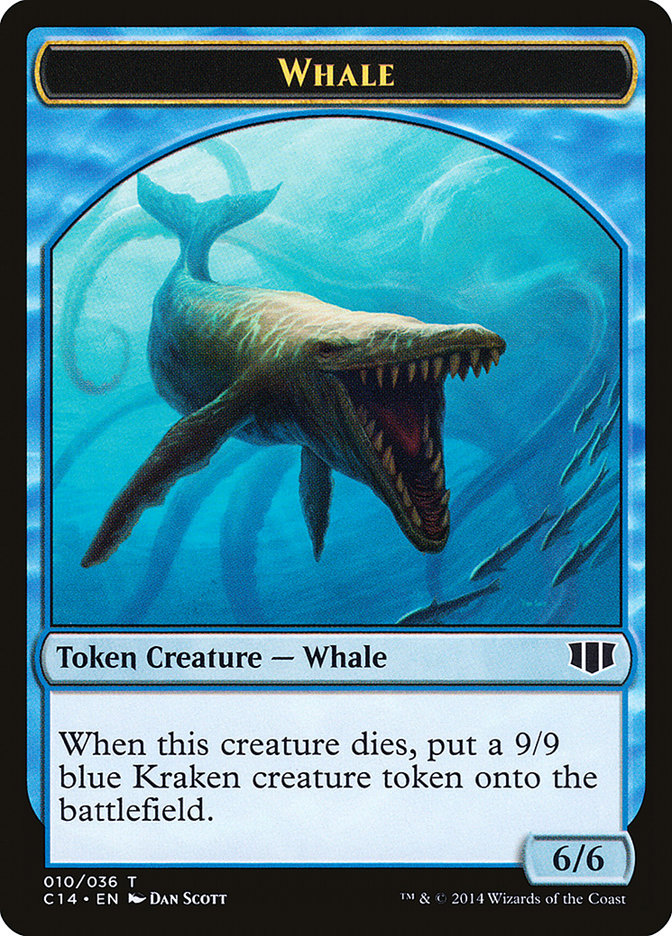 Whale // Zombie (011/036) Double-sided Token [Commander 2014 Tokens] | Tacoma Games