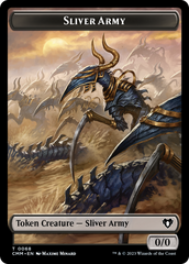 Sliver Army // Sliver Double-Sided Token [Commander Masters Tokens] | Tacoma Games