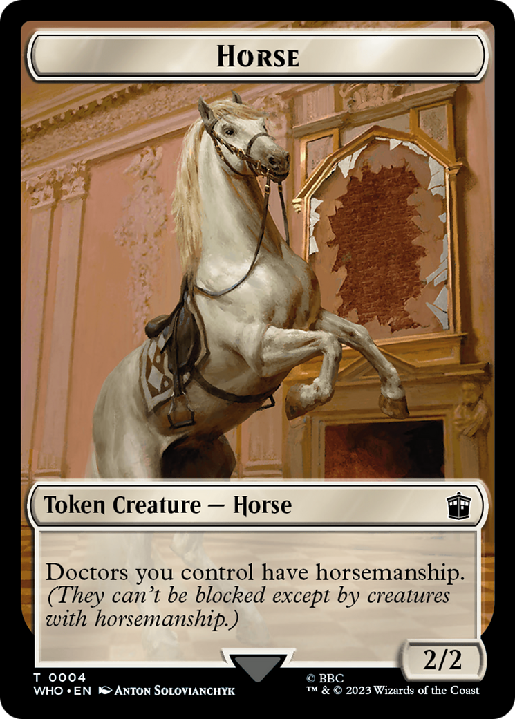Horse // Soldier Double-Sided Token [Doctor Who Tokens] | Tacoma Games