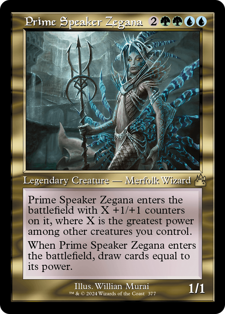 Prime Speaker Zegana (Retro Frame) [Ravnica Remastered] | Tacoma Games