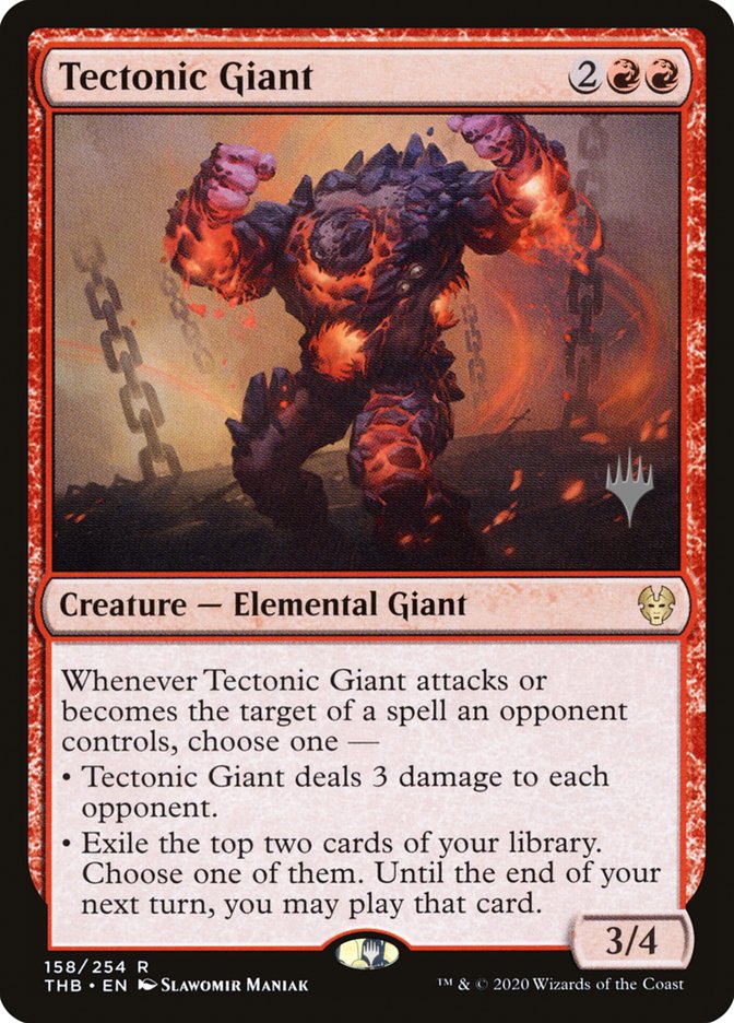 Tectonic Giant (Promo Pack) [Theros Beyond Death Promos] | Tacoma Games