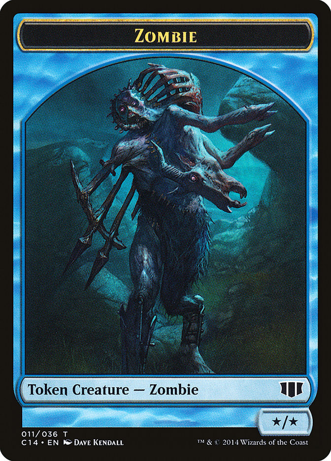 Whale // Zombie (011/036) Double-sided Token [Commander 2014 Tokens] | Tacoma Games