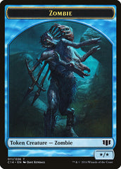 Teferi, Temporal Archmage Emblem // Zombie (011/036) Double-sided Token [Commander 2014 Tokens] | Tacoma Games