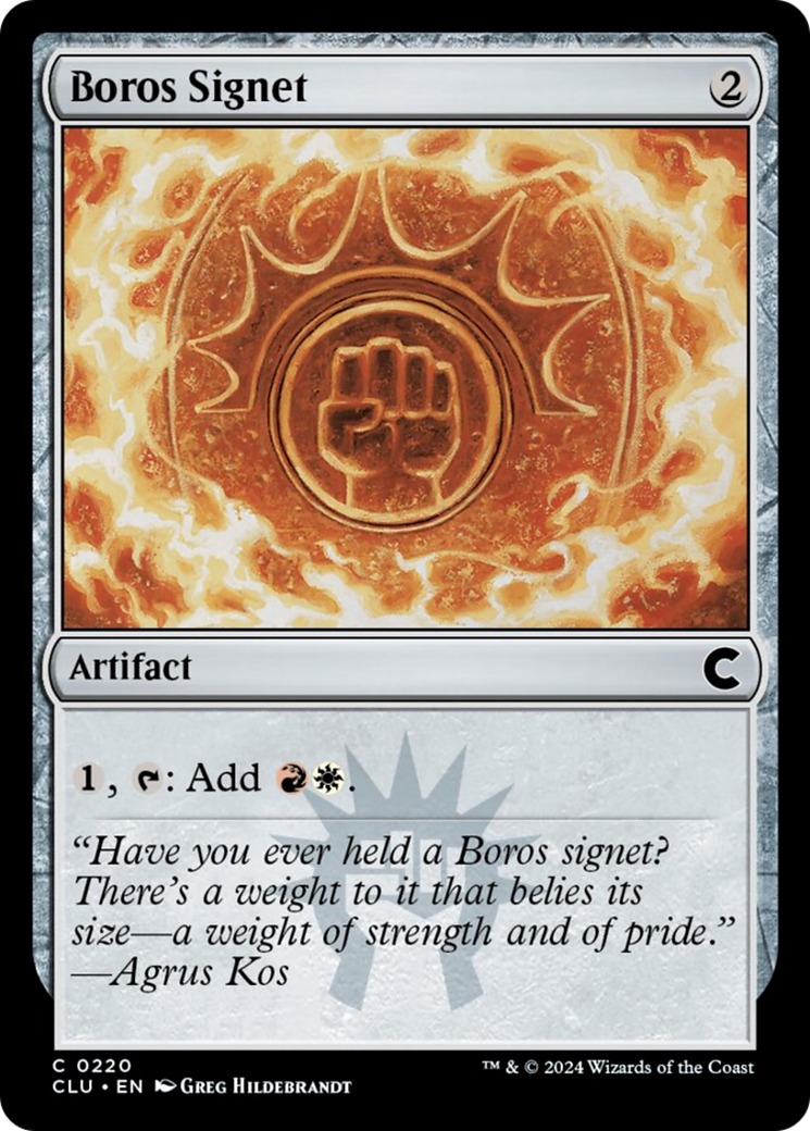 Boros Signet [Ravnica: Clue Edition] | Tacoma Games