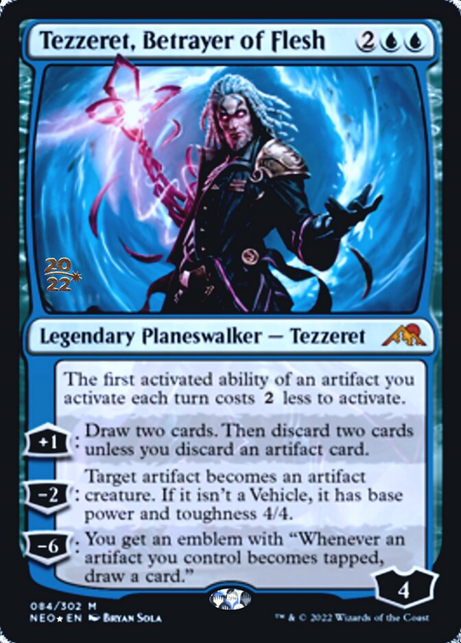 Tezzeret, Betrayer of Flesh [Kamigawa: Neon Dynasty Prerelease Promos] | Tacoma Games