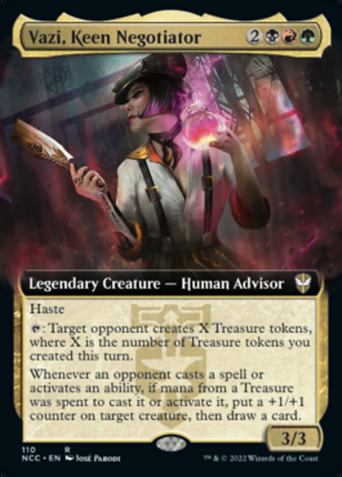 Vazi, Keen Negotiator (Extended Art) [Streets of New Capenna Commander] | Tacoma Games