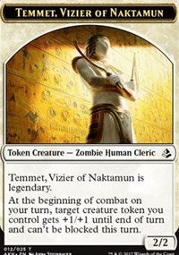 Temmet, Vizier of Naktamun // Zombie Token [Amonkhet Tokens] | Tacoma Games