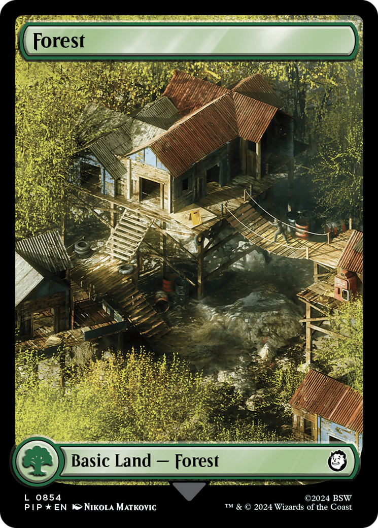 Forest (0854) (Surge Foil) [Fallout] | Tacoma Games