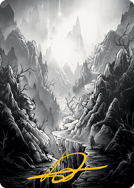 Mountain Art Card (Gold-Stamped Signature) [Innistrad: Midnight Hunt Art Series] | Tacoma Games