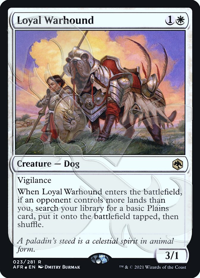 Loyal Warhound (Ampersand Promo) [Dungeons & Dragons: Adventures in the Forgotten Realms Promos] | Tacoma Games