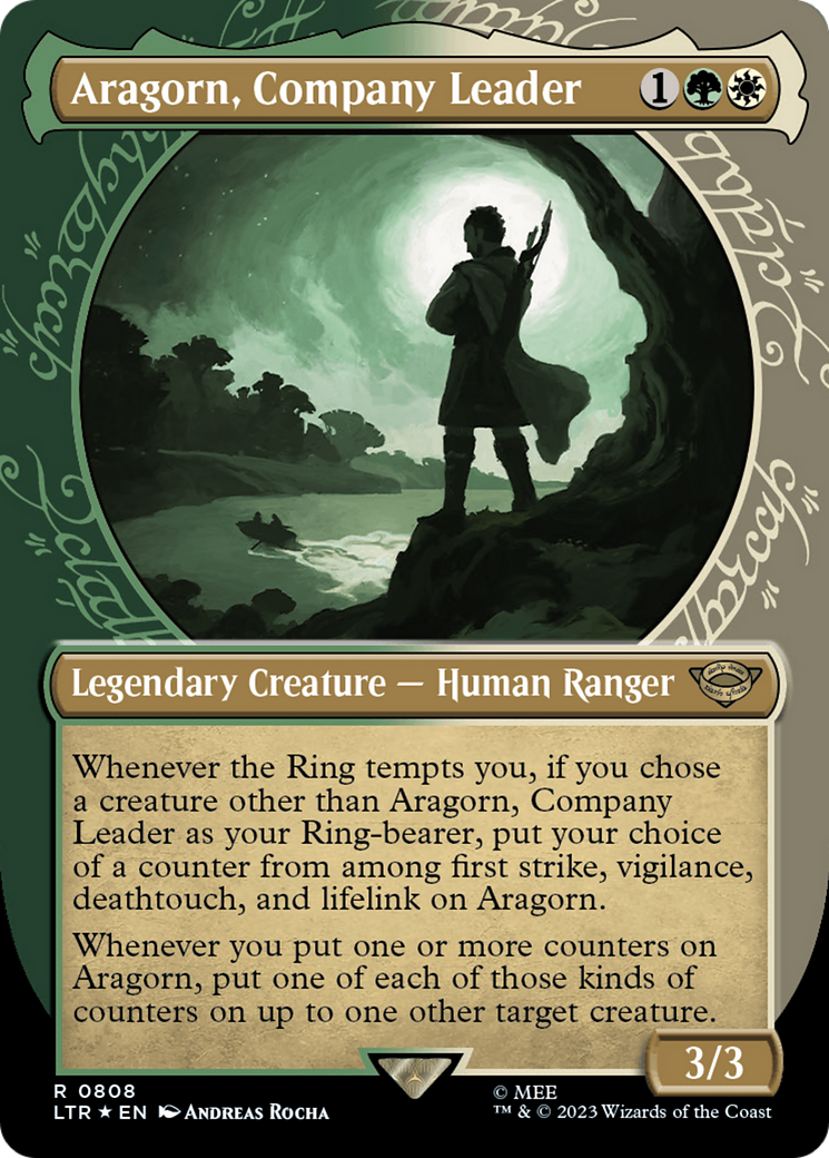 Aragorn, Company Leader (Showcase) (Surge Foil) [The Lord of the Rings: Tales of Middle-Earth] | Tacoma Games