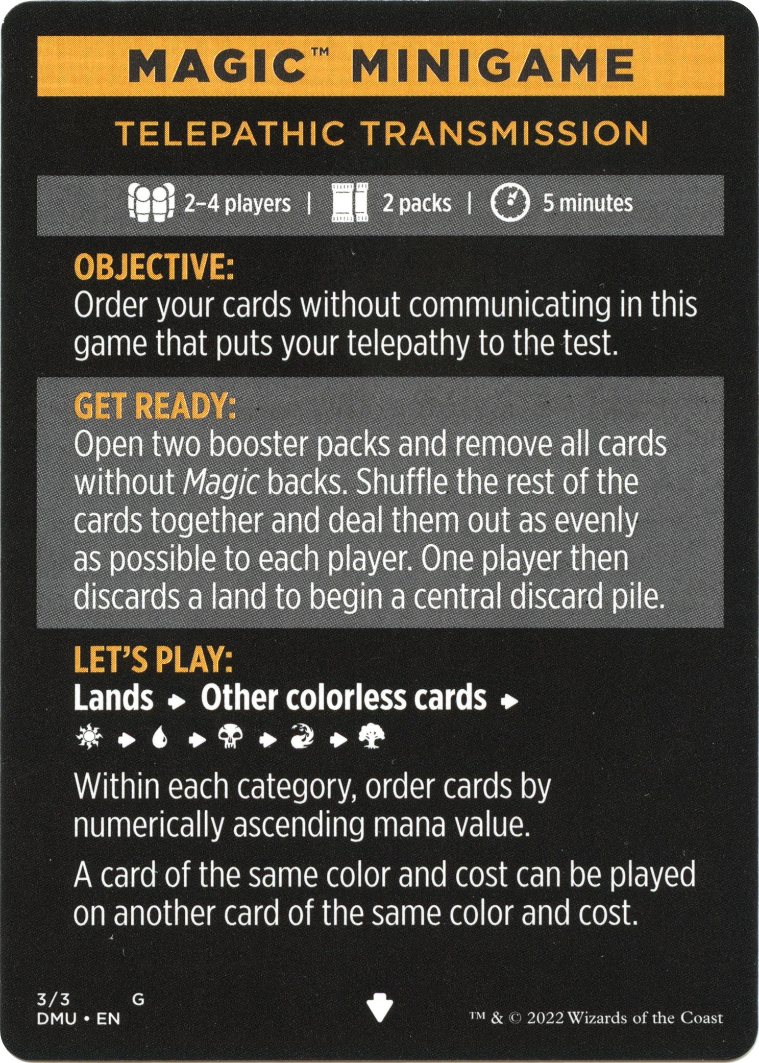 Telepathic Transmission (Magic Minigame) [Dominaria United Minigame] | Tacoma Games