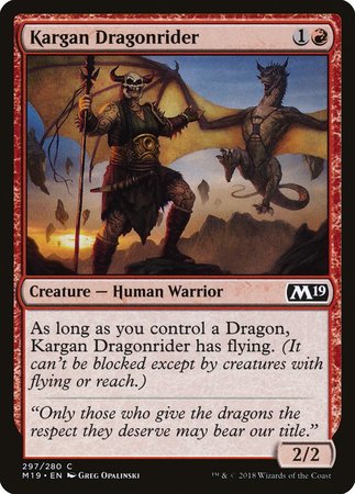 Kargan Dragonrider [Core Set 2019] | Tacoma Games
