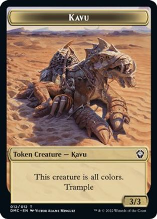 Kavu // Bear Double-sided Token [Dominaria United Commander Tokens] | Tacoma Games