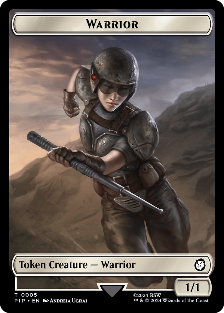 Warrior // Food (0012) Double-Sided Token [Fallout Tokens] | Tacoma Games