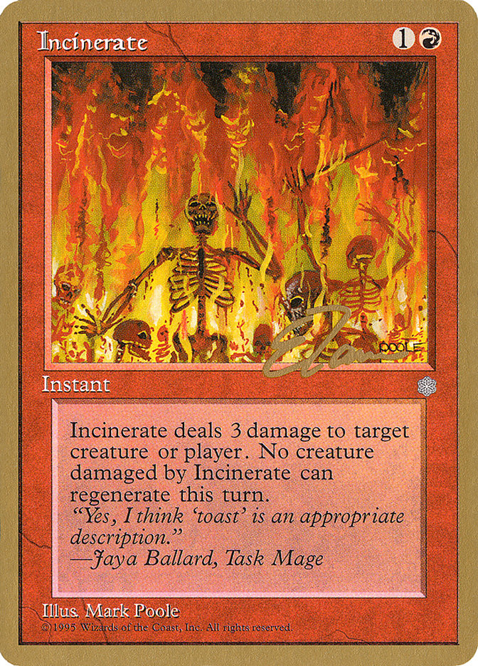 Incinerate (Eric Tam) [Pro Tour Collector Set] | Tacoma Games