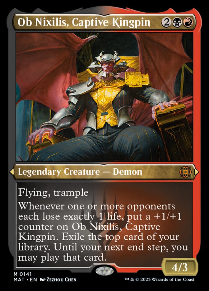 Ob Nixilis, Captive Kingpin (Foil Etched) [March of the Machine: The Aftermath] | Tacoma Games