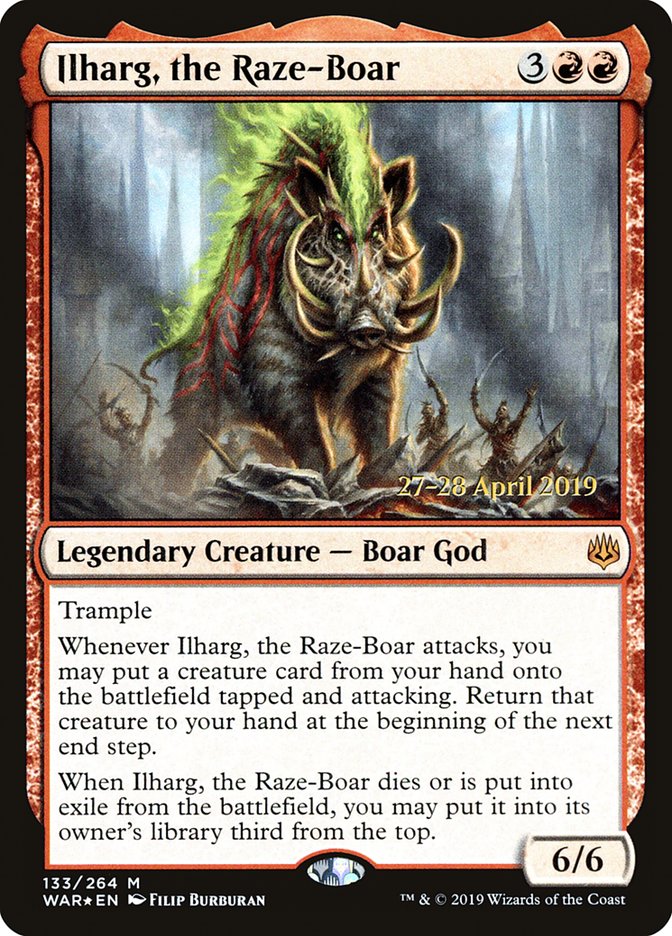 Ilharg, the Raze-Boar  [War of the Spark Prerelease Promos] | Tacoma Games