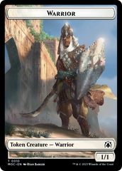 Warrior // Elspeth, Sun's Champion Emblem Double-Sided Token [March of the Machine Commander Tokens] | Tacoma Games