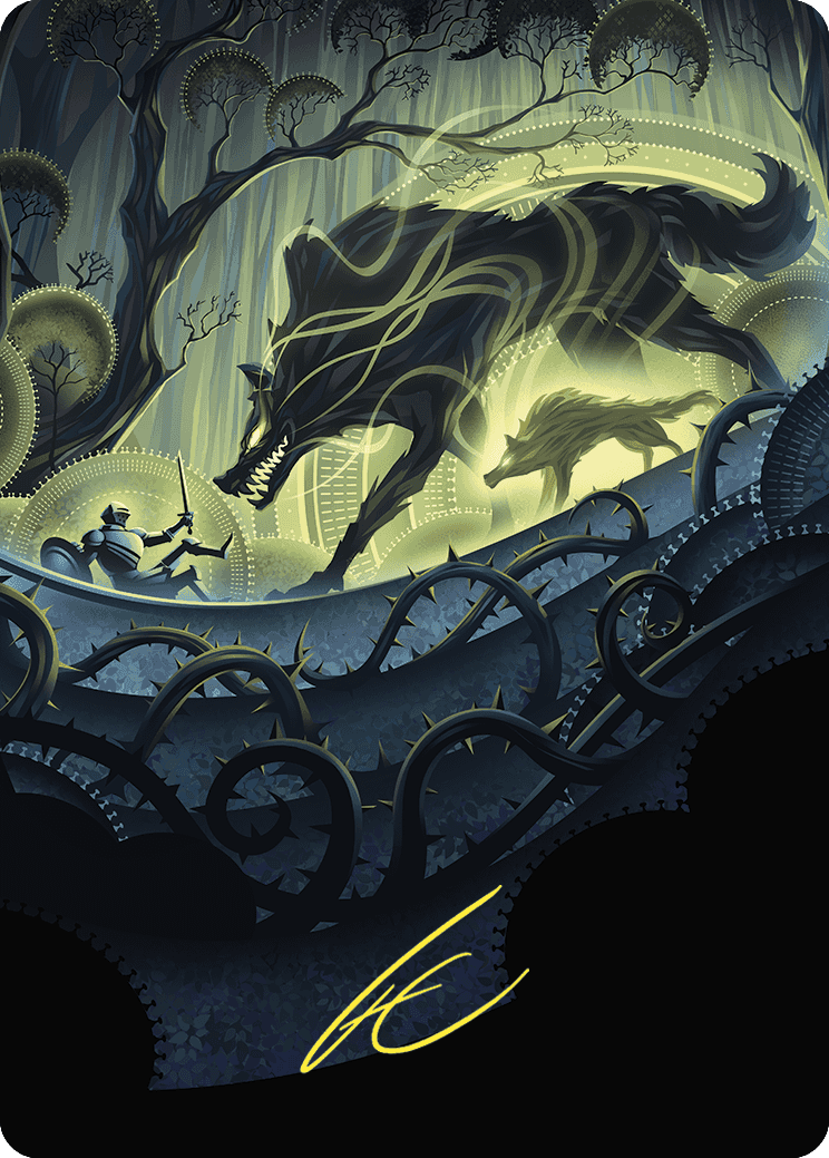 Unnatural Growth Art Card (Gold-Stamped Signature) [Wilds of Eldraine Art Series] | Tacoma Games