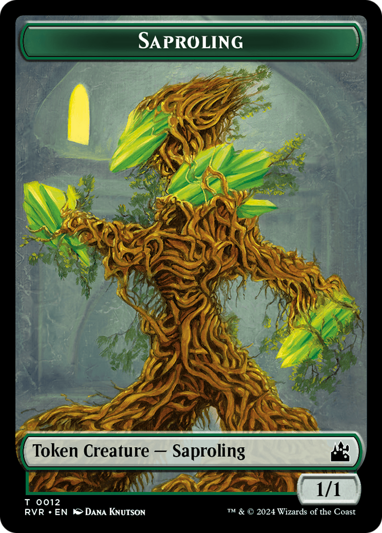 Saproling // Beast Double-Sided Token [Ravnica Remastered Tokens] | Tacoma Games