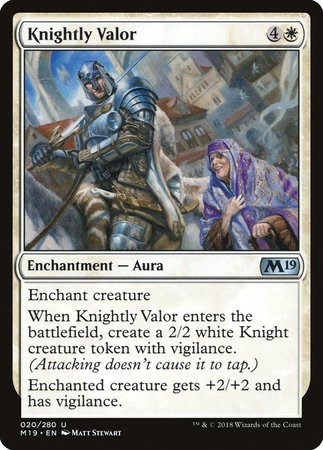 Knightly Valor [Core Set 2019] | Tacoma Games