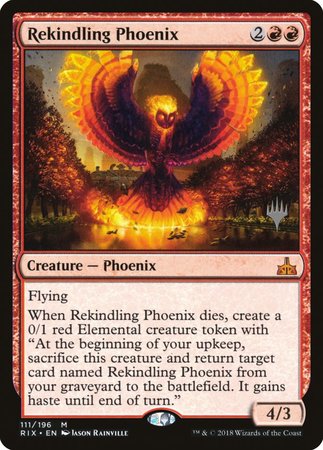 Rekindling Phoenix [Rivals of Ixalan Promos] | Tacoma Games