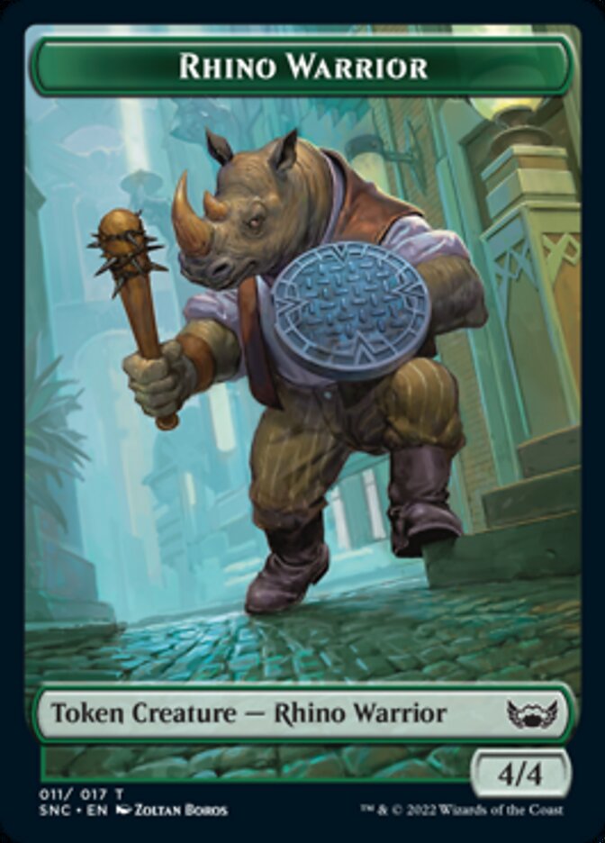 Rhino Warrior Token [Streets of New Capenna Tokens] | Tacoma Games