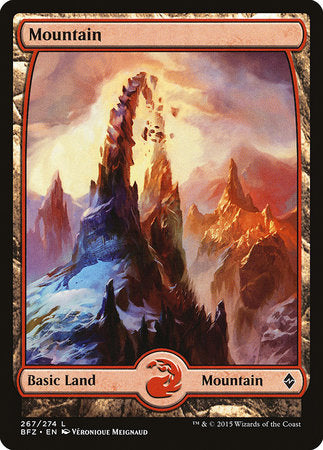 Mountain (267) - Full Art [Battle for Zendikar] | Tacoma Games