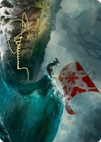 Run Ashore Art Card (Gold-Stamped Signature) [Kaldheim: Art Series] | Tacoma Games