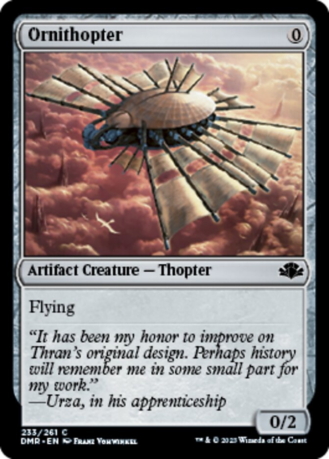 Ornithopter [Dominaria Remastered] | Tacoma Games