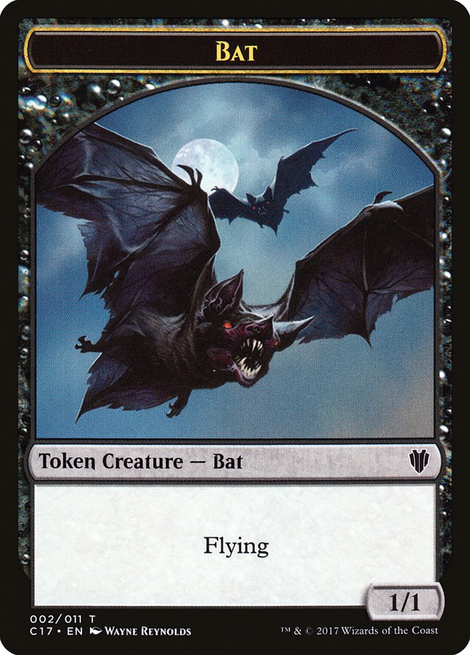 Bat // Vampire Double-sided Token [Commander 2017 Tokens] | Tacoma Games