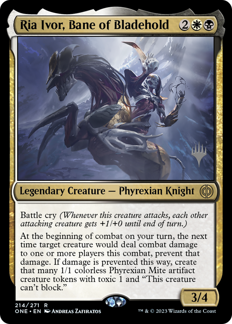 Ria Ivor, Bane of Bladehold (Promo Pack) [Phyrexia: All Will Be One Promos] | Tacoma Games