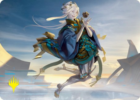 Moonfolk Puzzlemaker Art Card (Gold-Stamped Signature) [Kamigawa: Neon Dynasty Art Series] | Tacoma Games