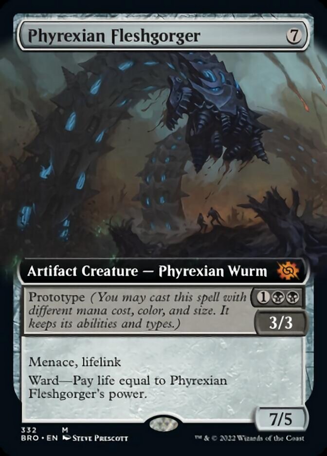 Phyrexian Fleshgorger (Extended Art) [The Brothers' War] | Tacoma Games