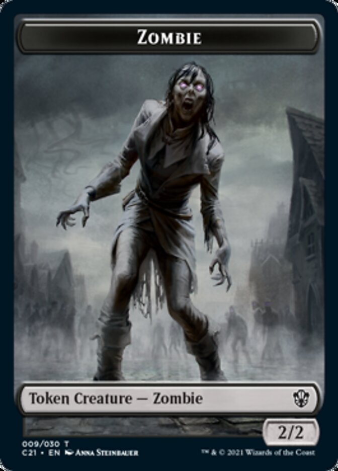 Zombie // Spirit Token [Commander 2021 Tokens] | Tacoma Games