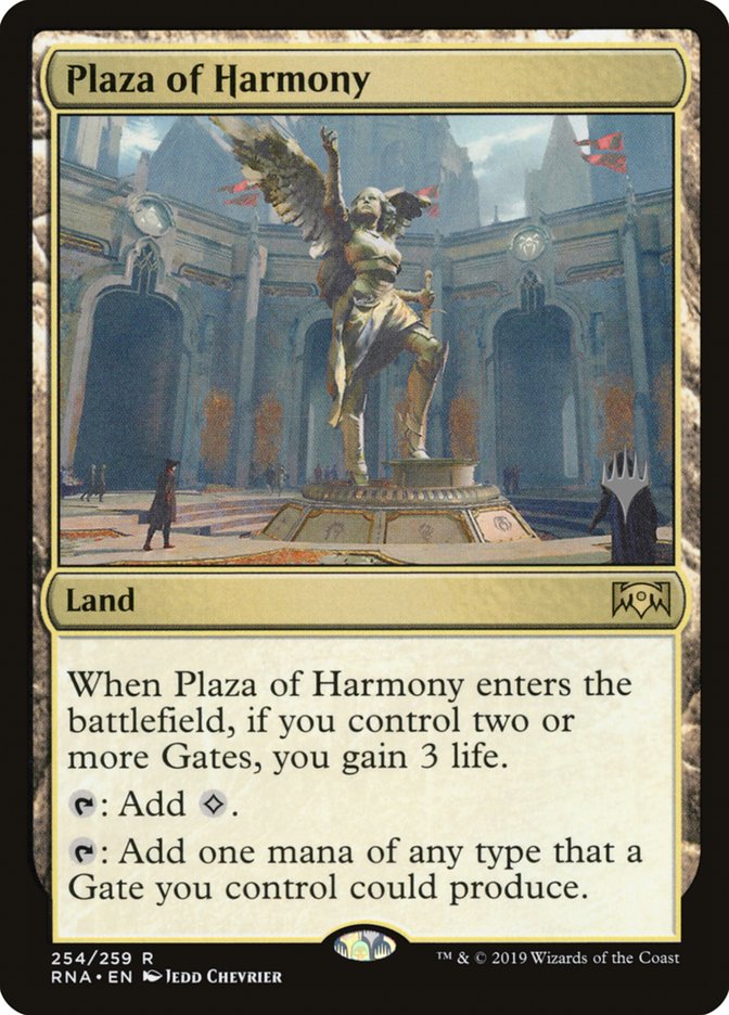 Plaza of Harmony (Promo Pack) [Ravnica Allegiance Promos] | Tacoma Games