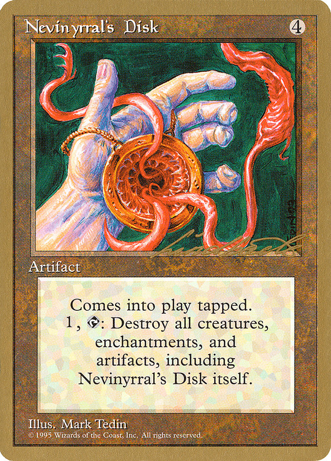 Nevinyrral's Disk (Leon Lindback) [Pro Tour Collector Set] | Tacoma Games